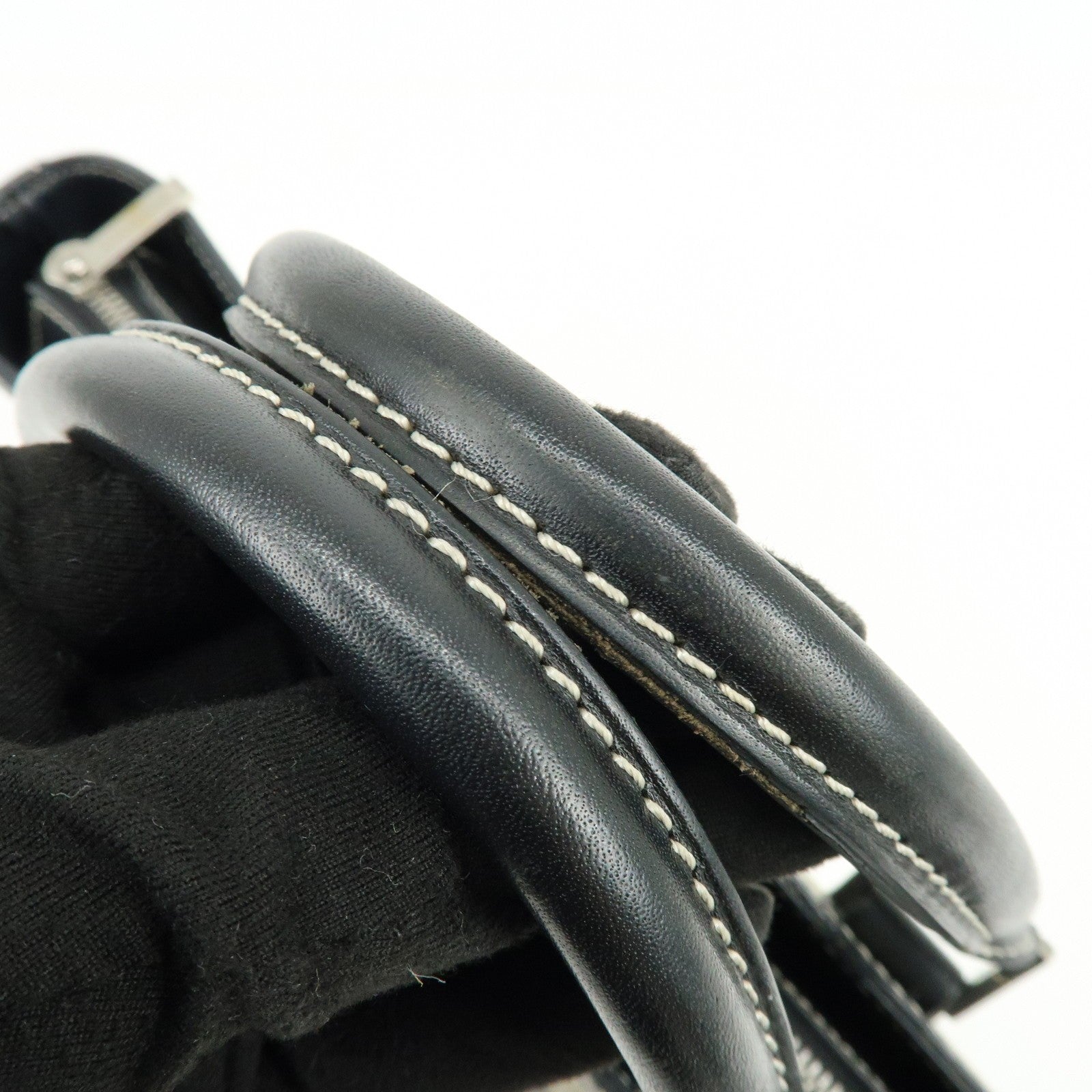 Burberry Hand Bag Tote Bag - Black, Canvas Leather