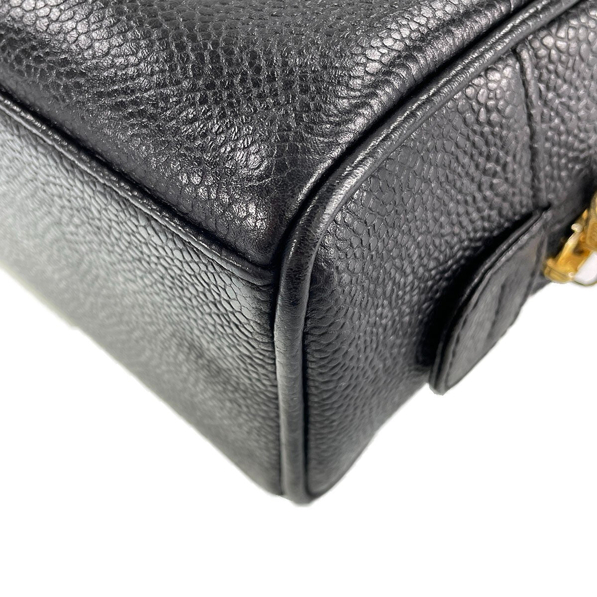 Chanel CC Logos Pouch - Black, CalfSkin Leather