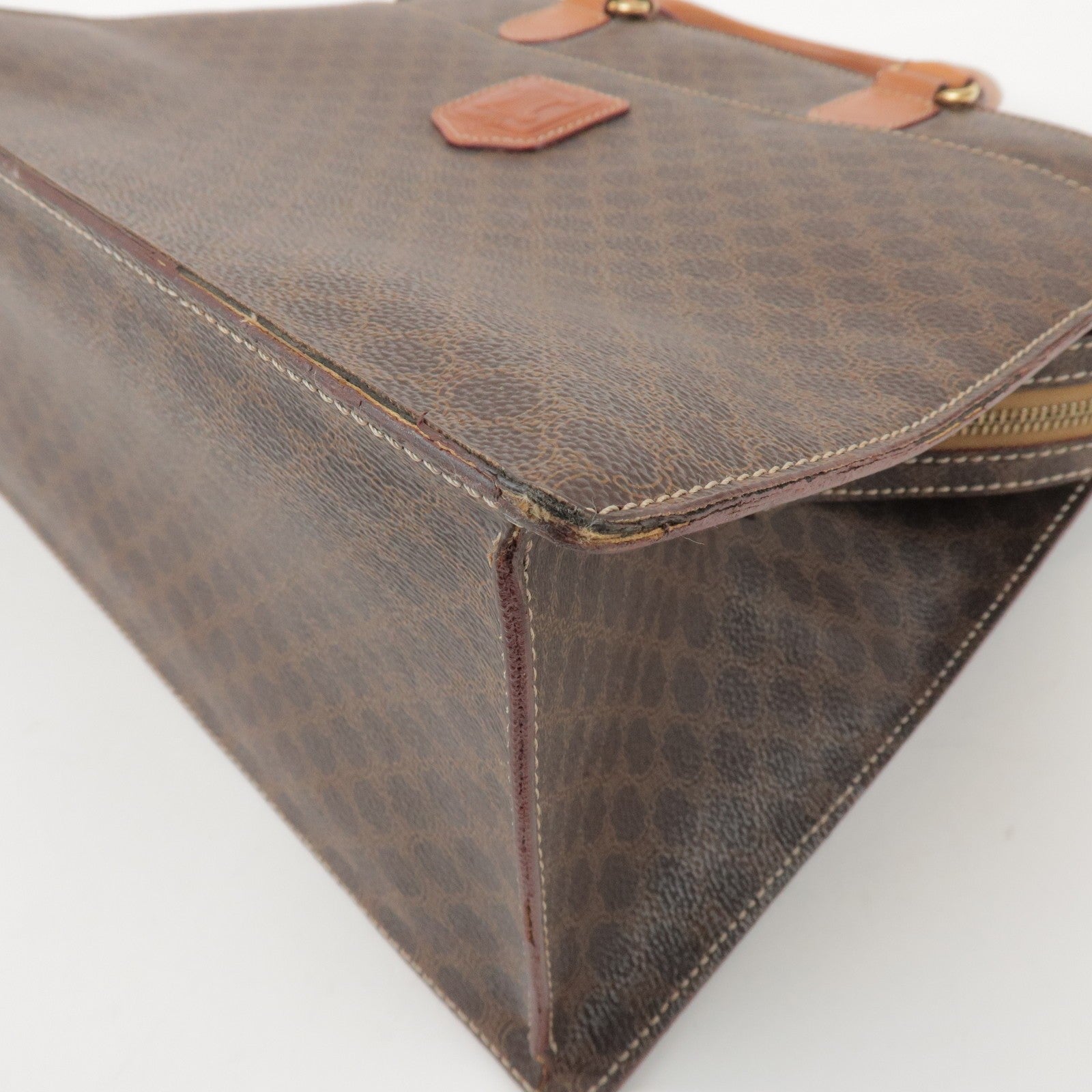 Celine Tote Bag Handbag - Brown, PVC Coated Canvas and Leather