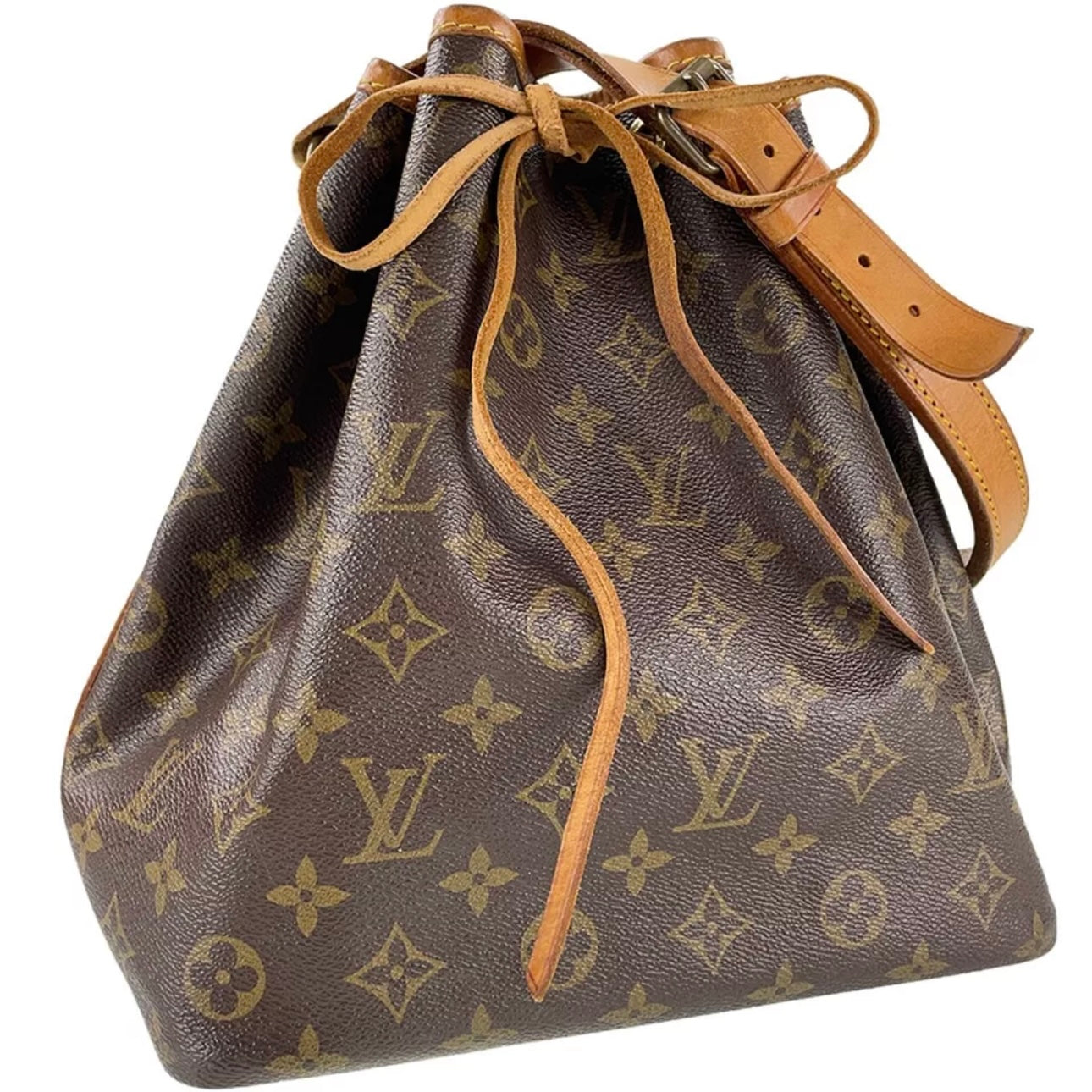 Monogram Petit Noe Leather Fabric Shoulder bag