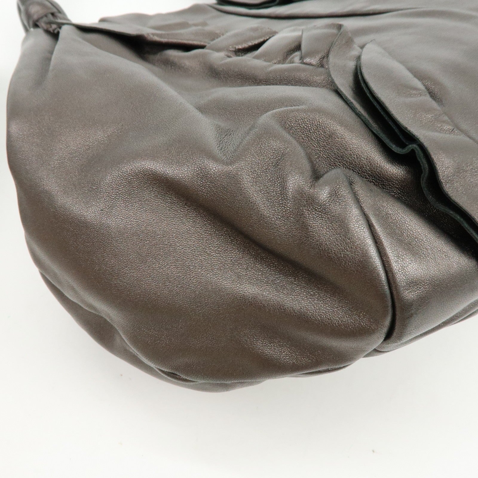 Prada Gathered Tote Bag - Brown, Nappa Leather