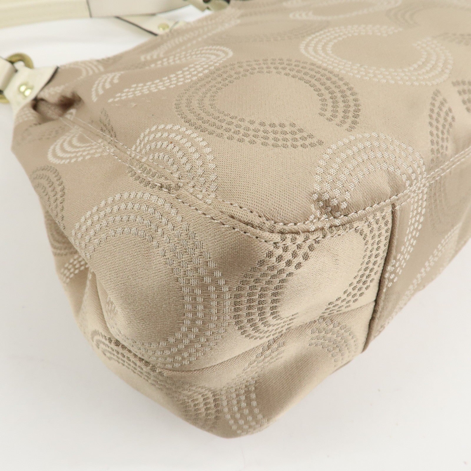 Coach Dot Op Art Hobo Handbag - Beige, Canvas