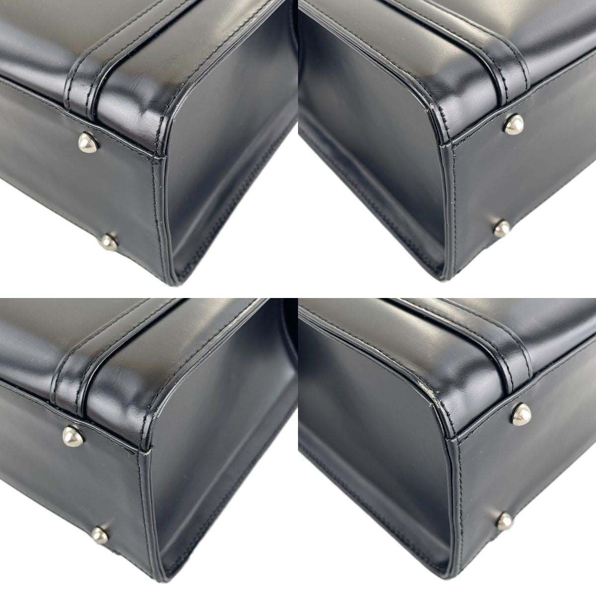 Burberry London Leather Fabric Handbag - Black, Leather