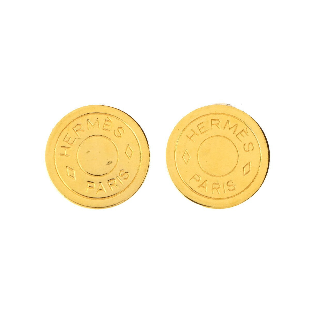 Hermès Sellier Earrings - Gold, Metal