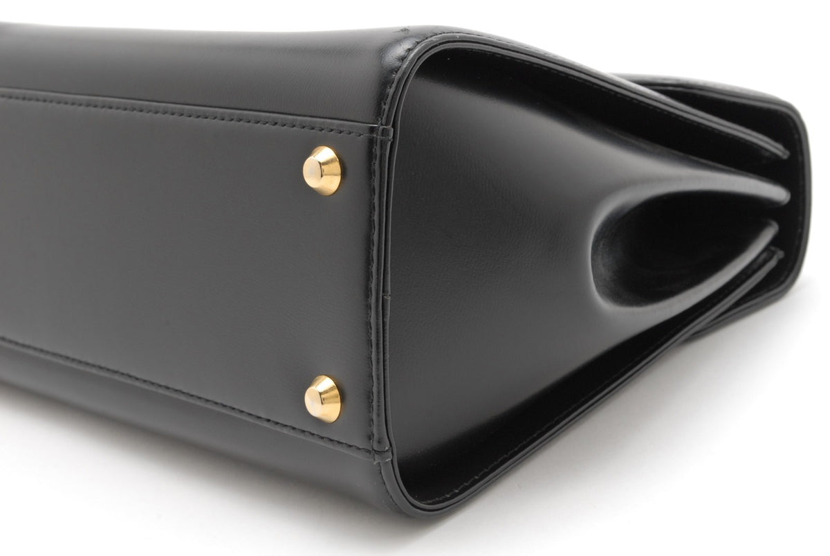 Saint Laurent Vintage Top Handle Handbag - Black, Leather