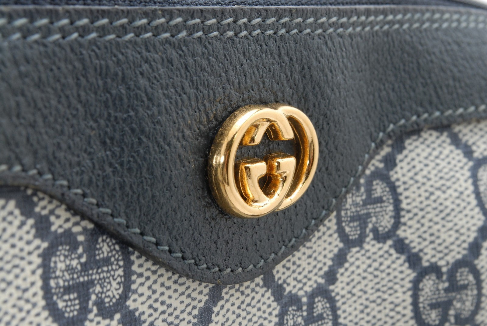 Gucci GG Supreme Boston Bag - Navy, PVC Leather