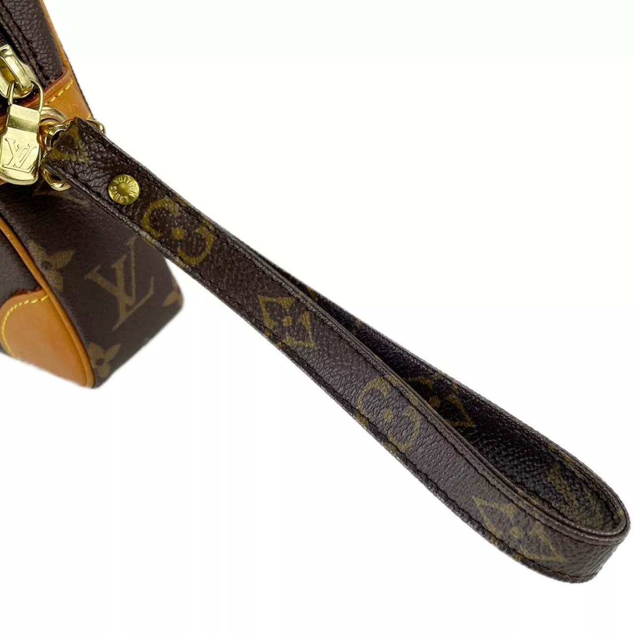 Monogram Marly Dragonne GM Leather Brown Clutch bag
