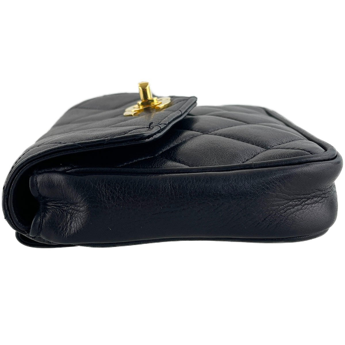 CHANEL Matelasse Waist Bag - Black, Lambskin Leather