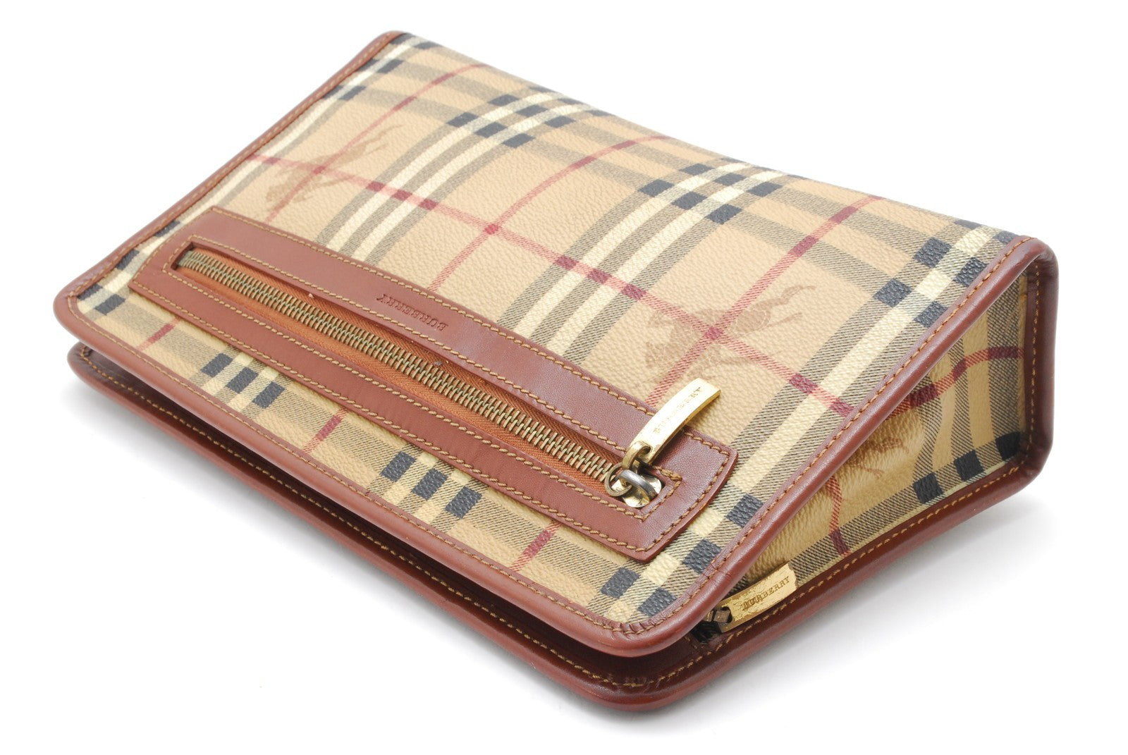 Burberry Nova Clutch Bag - Brown, Leather