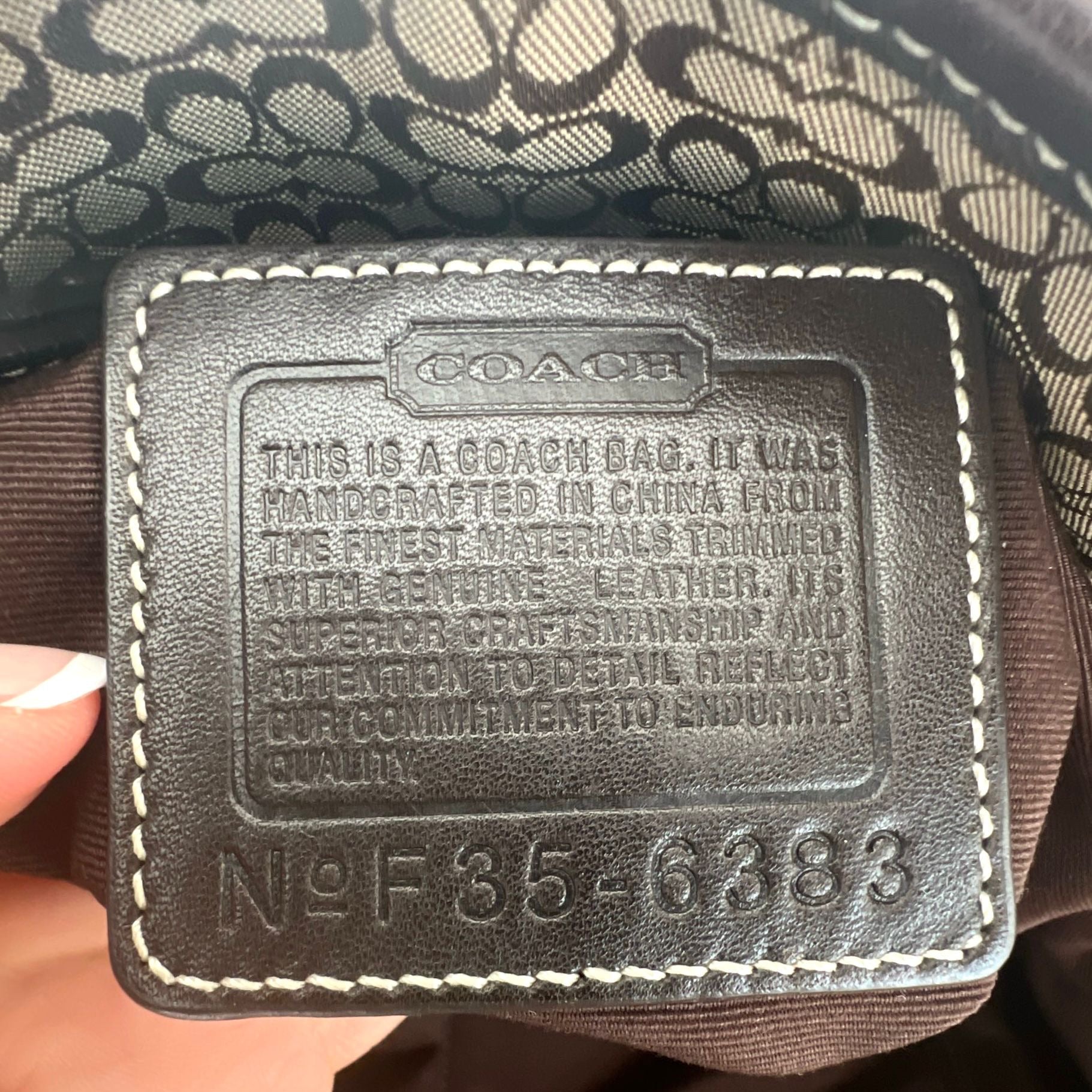 Coach Signature Brown Bag