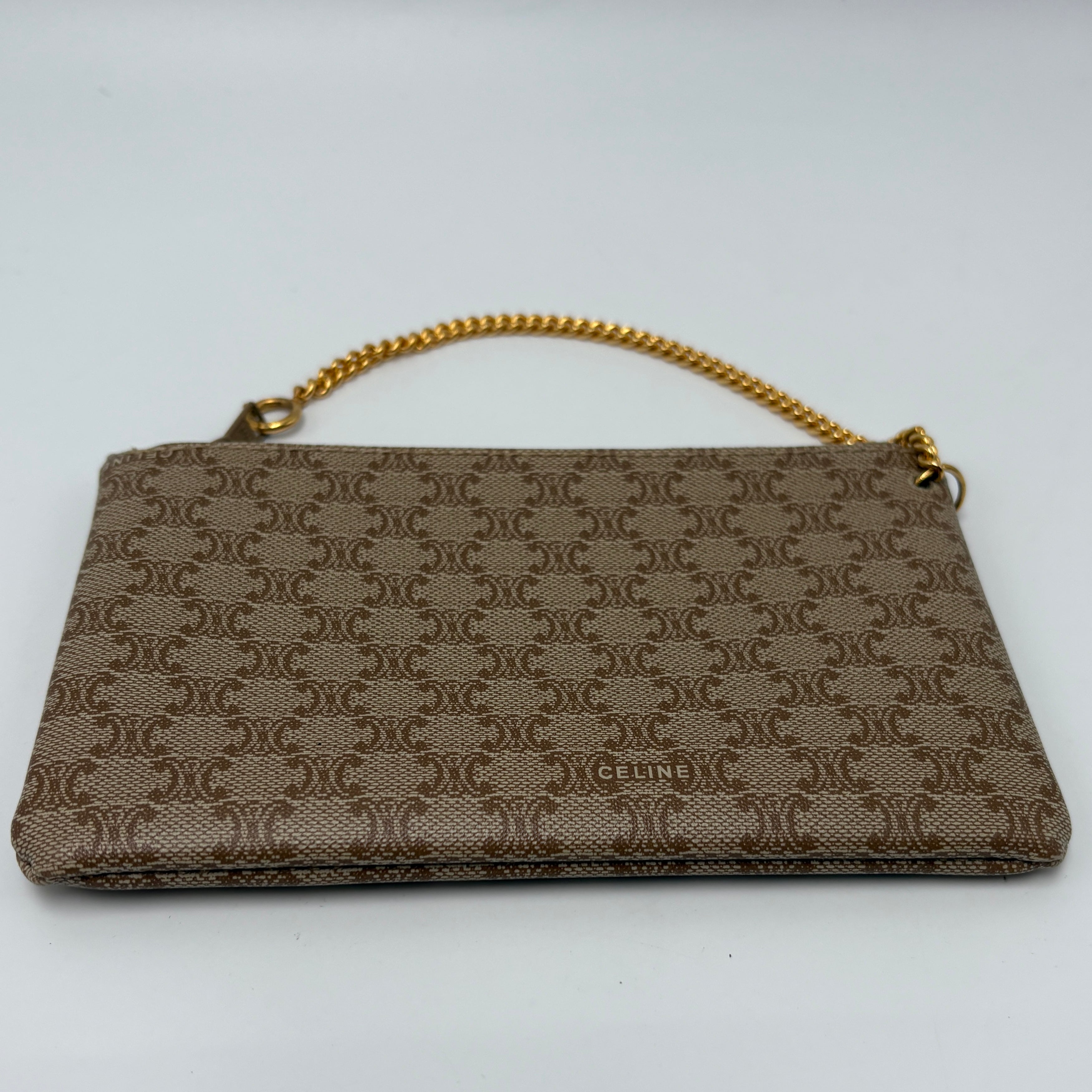 Celine Macadam Leather Chain Pouch