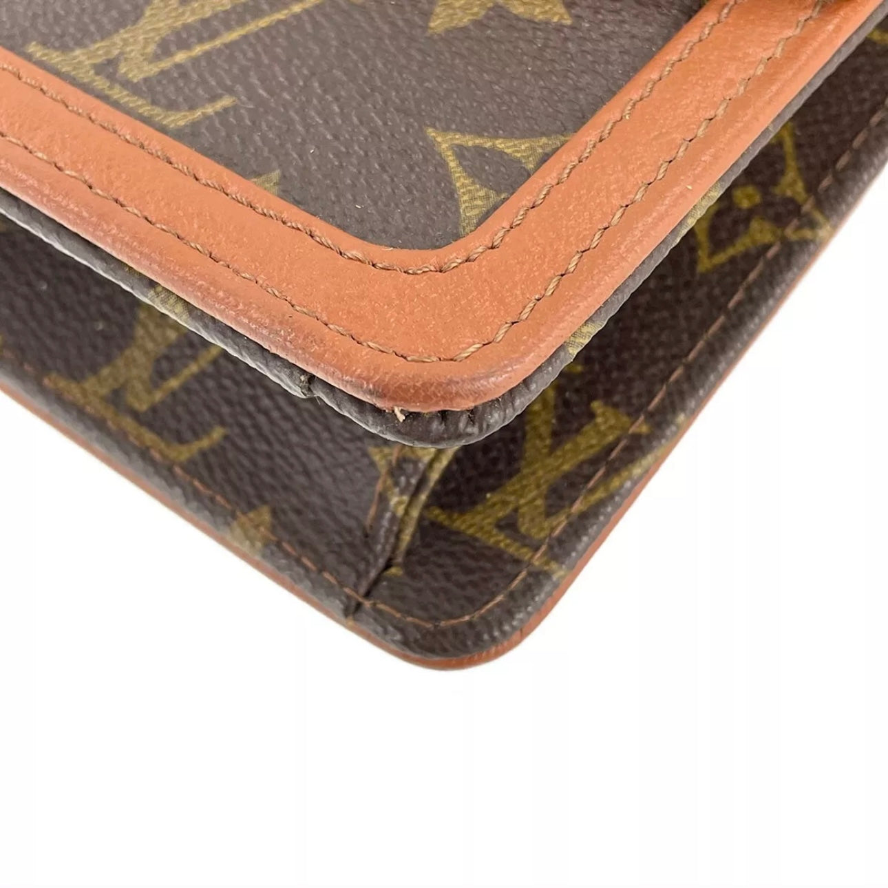 Louis Vuitton Monogram Pochette Dam PM Leather Brown Clutch bag