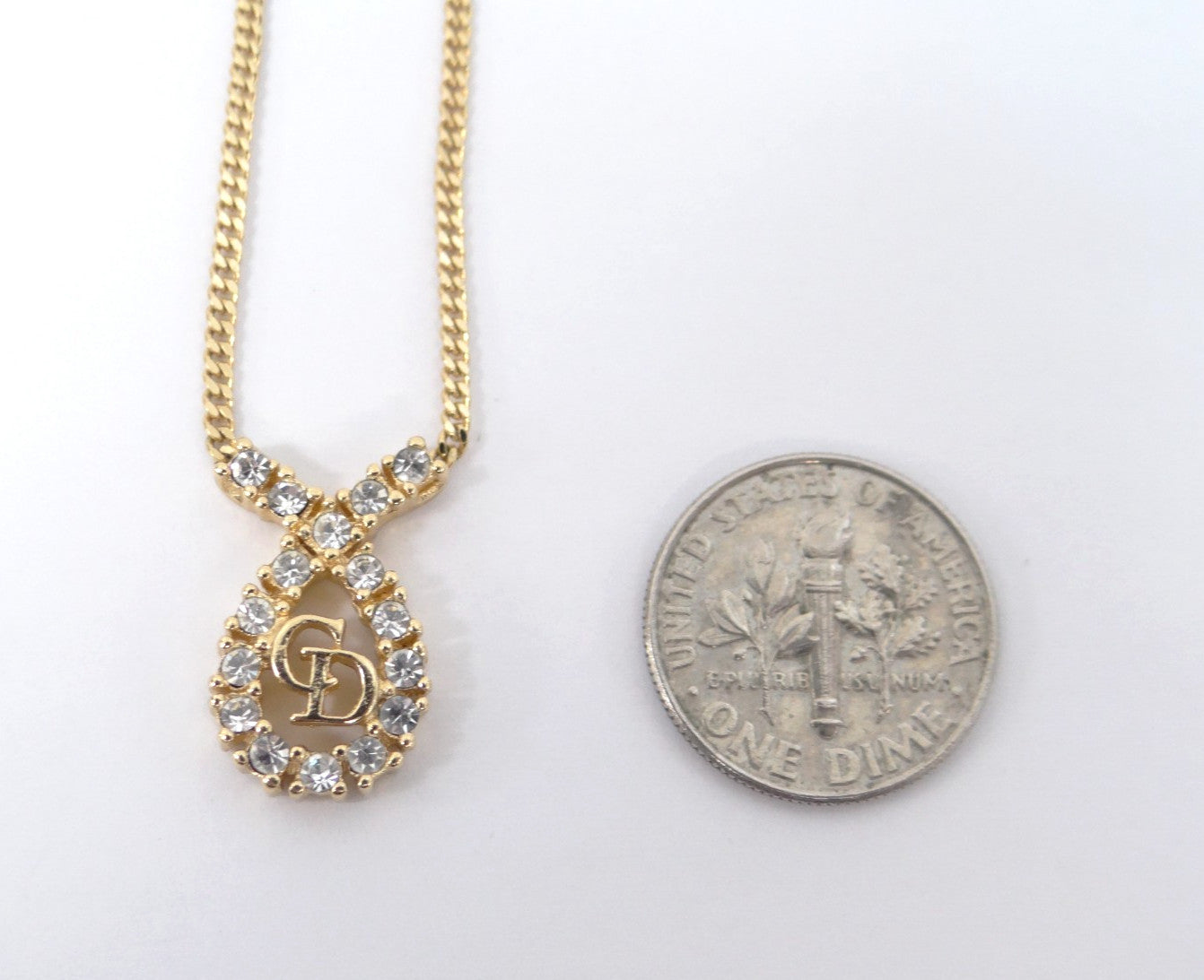 Dior Chain Necklace Pendant - Gold, Metal