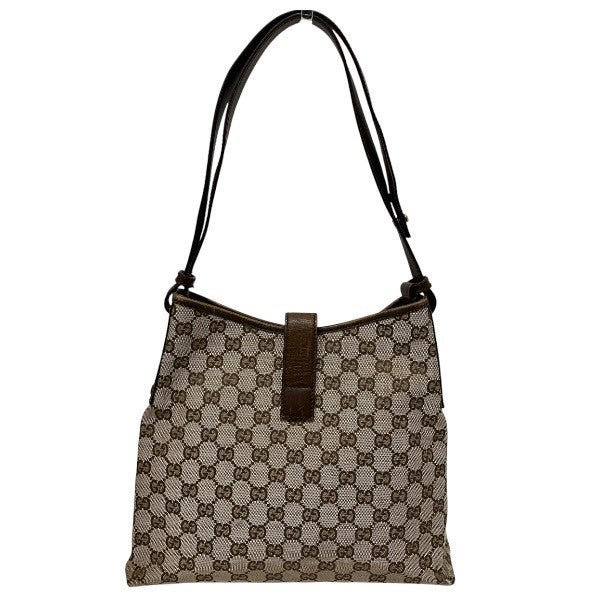 Gucci GG Canvas New Jackie Shoulder Bag - Brown x Beige, Canvas x Leather