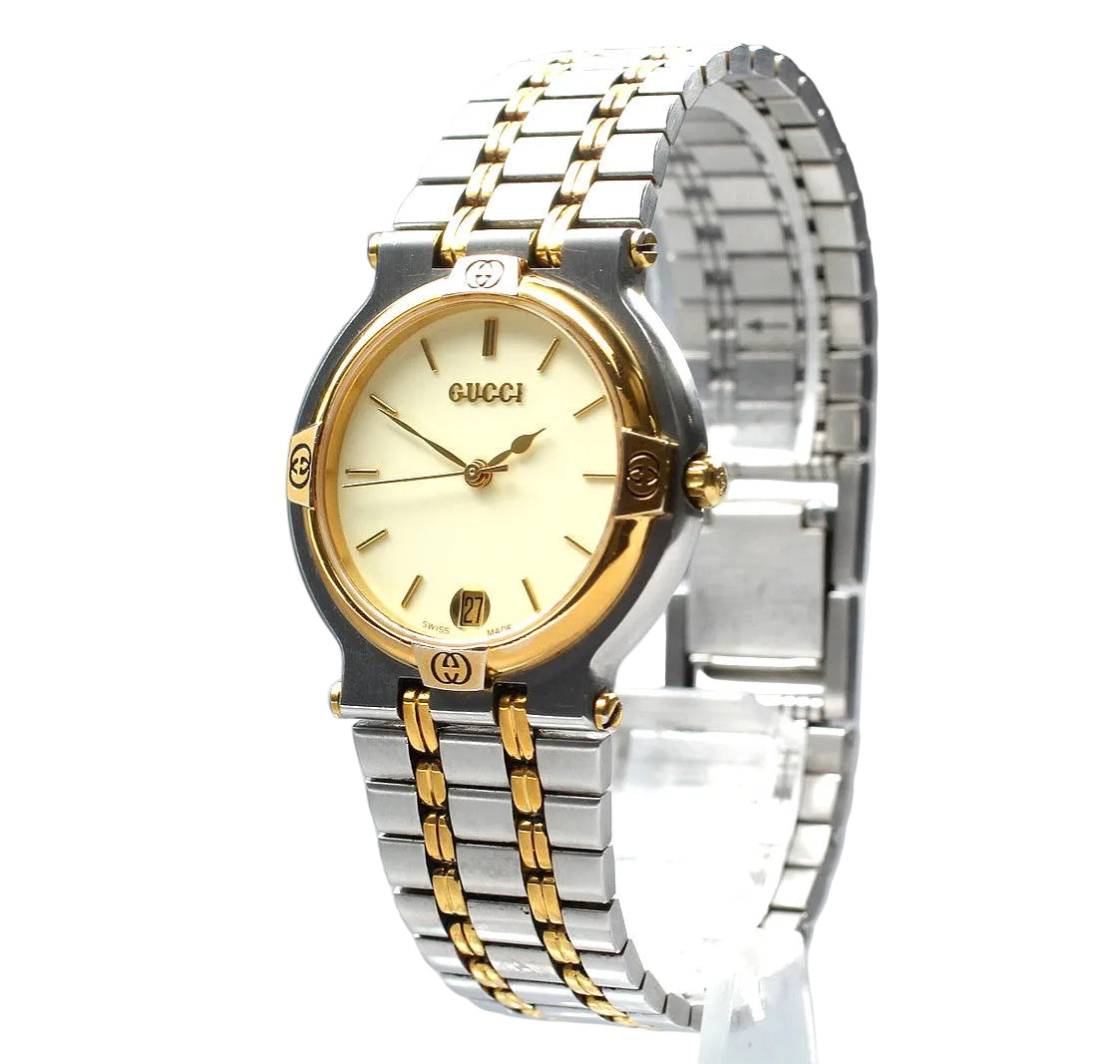 Gucci 9000M Wristwatch - Ivory, Stainless Steel