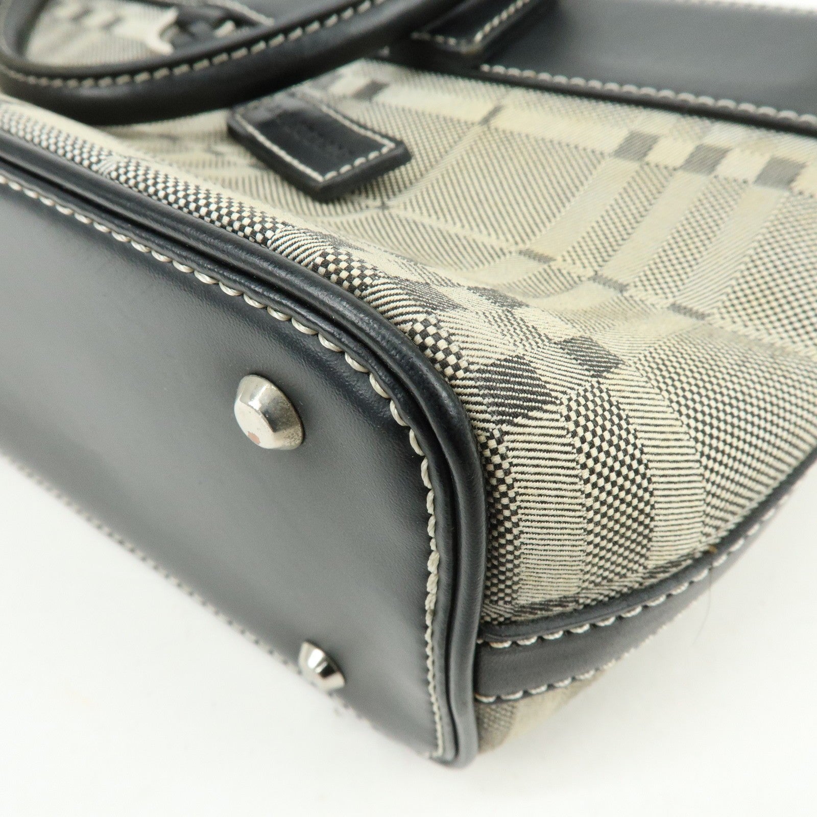 Burberry Hand Bag Tote Bag - Black, Canvas Leather