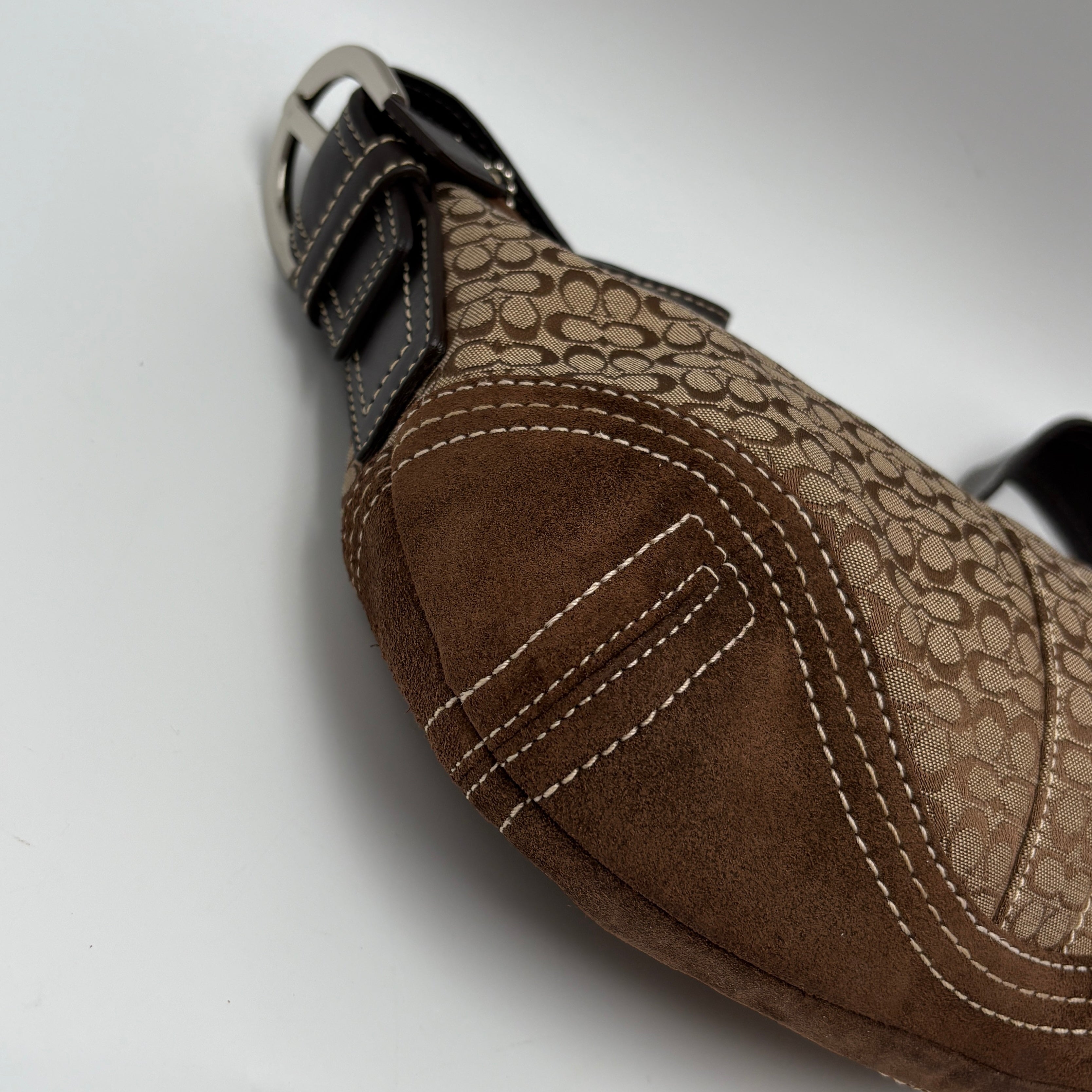 Coach Signature Suede brown bag
