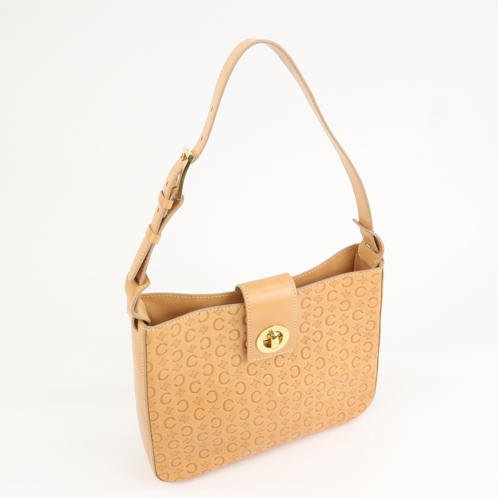 Celine C Macadam Shoulder Bag - Beige, Leather