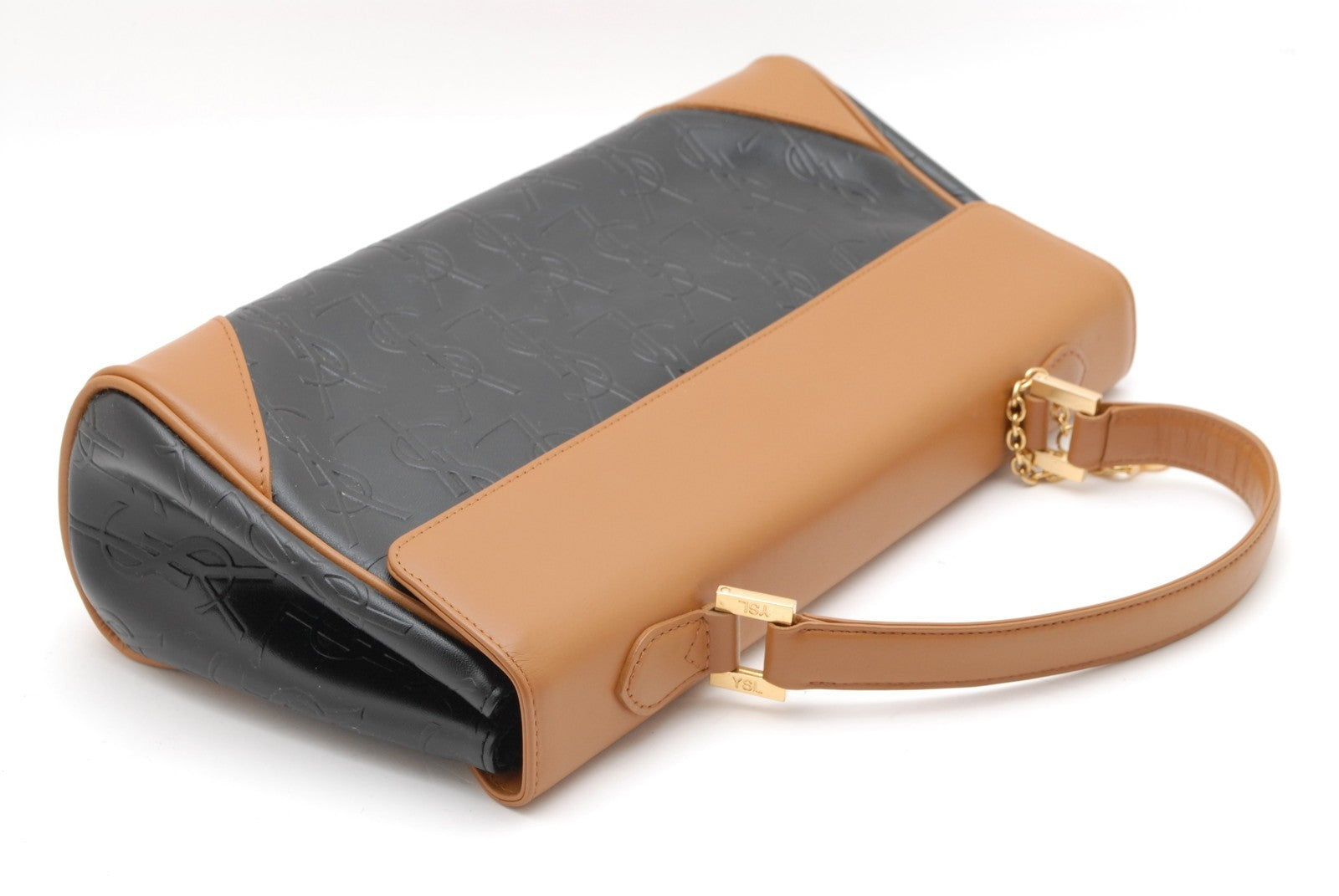 Saint Laurent Yves Saint Laurent Hand Tote Bag - Black Brown, Leather PVC