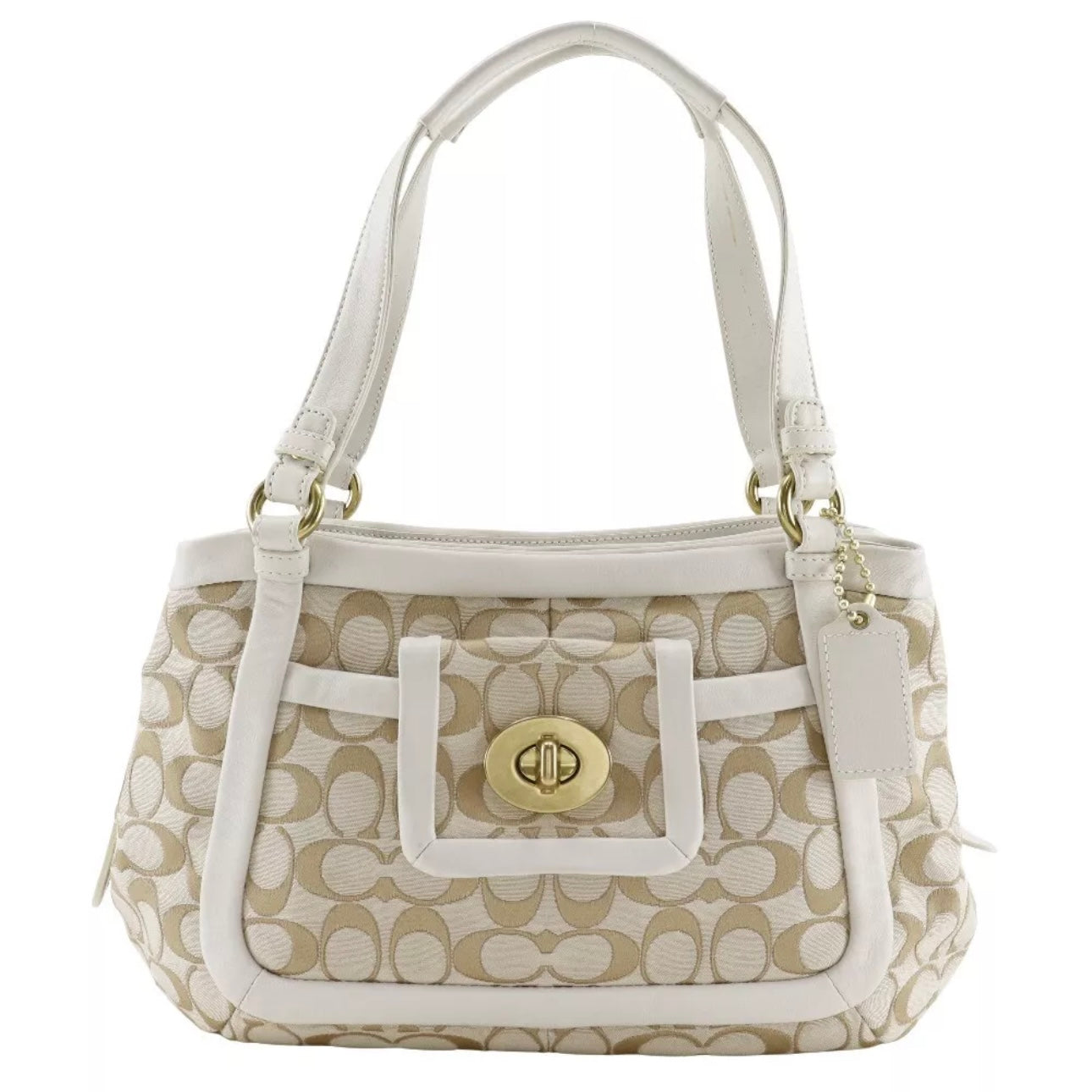 COACH Signature Tote Bag cricket beige canvas/leather