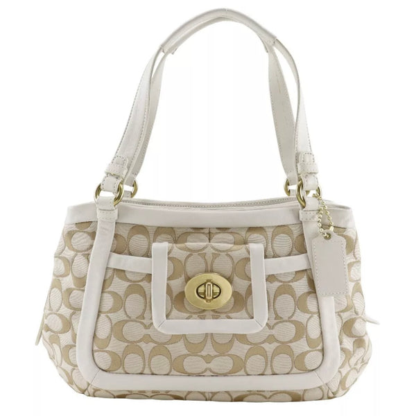 COACH Signature Tote Bag cricket beige canvas/leather