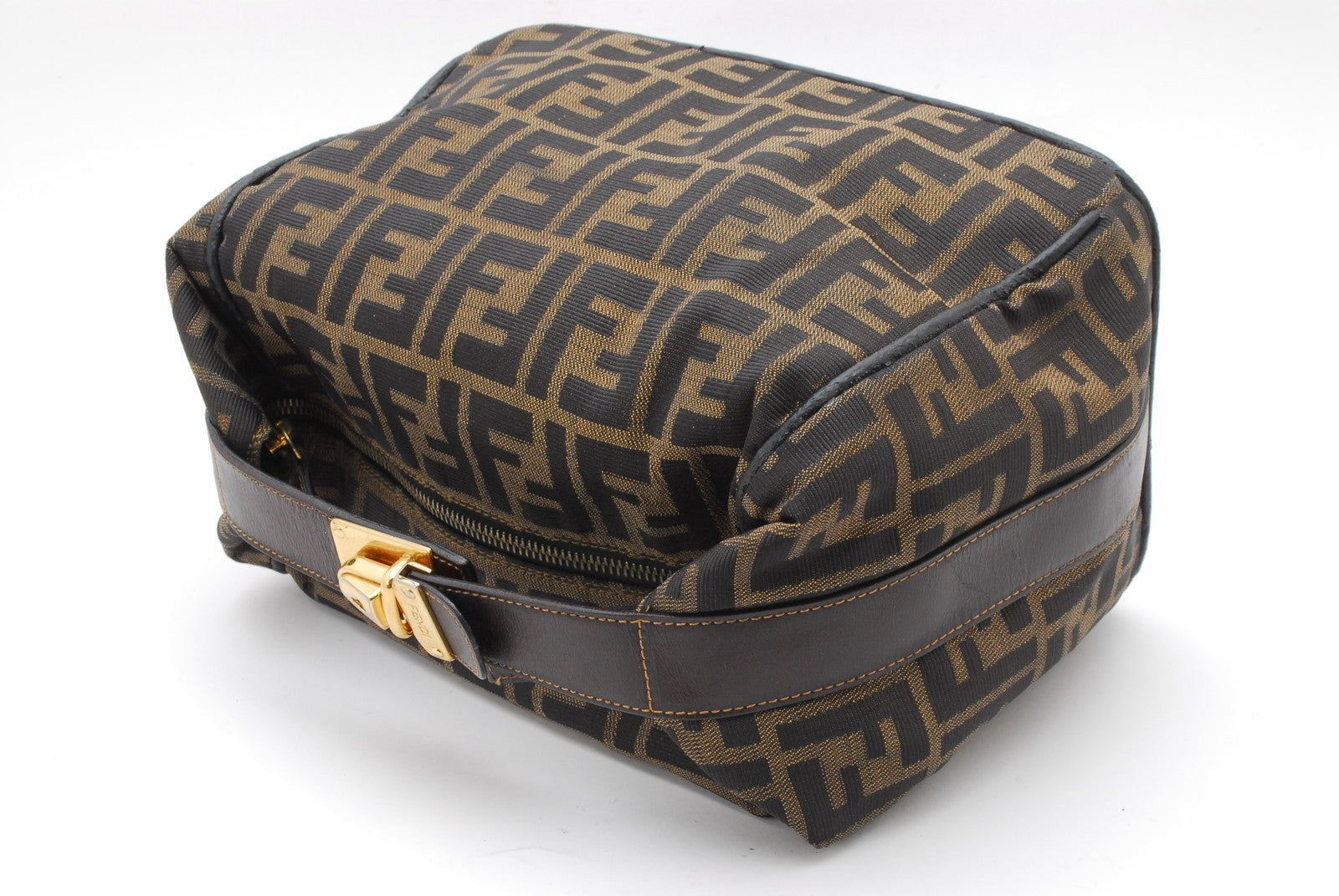 Fendi zucca Vanity Handbag - Brown, Nylon Canvas