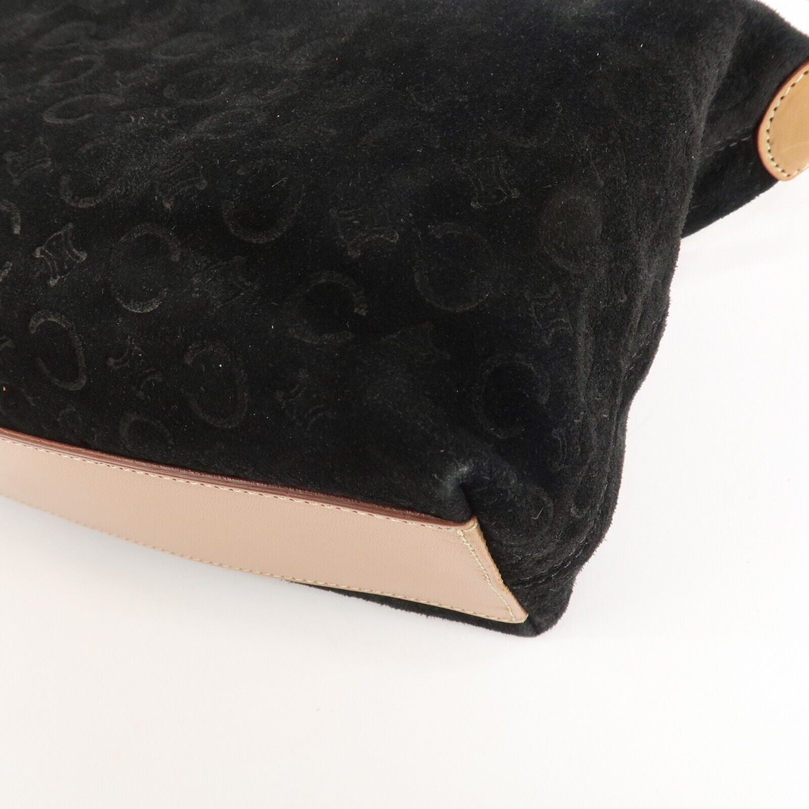 Celine C Macadam Shoulder Bag - Black, Suede