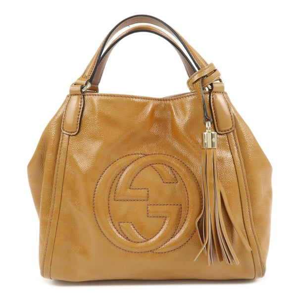 Gucci Soho Interlocking G 2Way Bag - Brown, Patent Leather