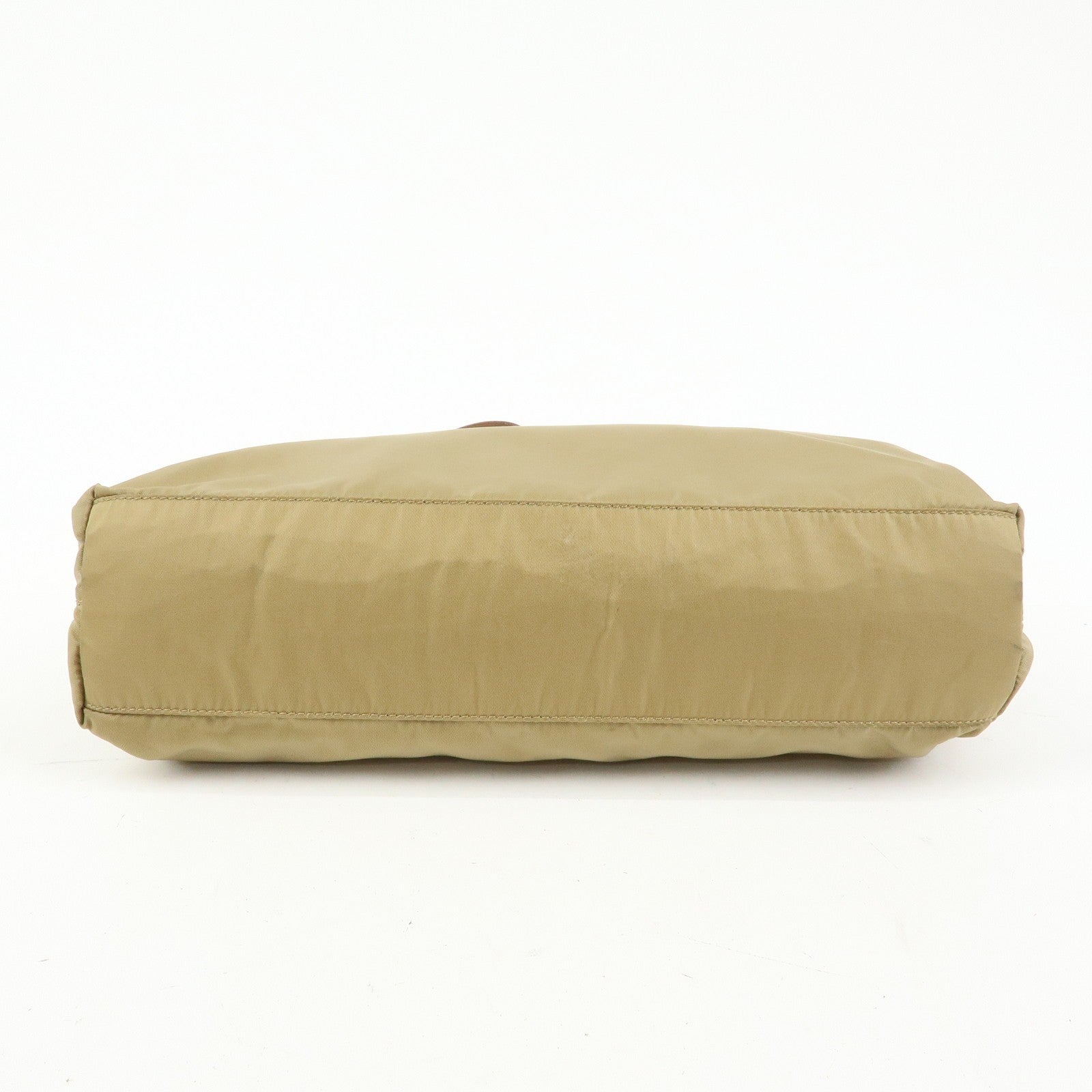 Prada Triangle Logo Tote Bag - Khaki, Nylon