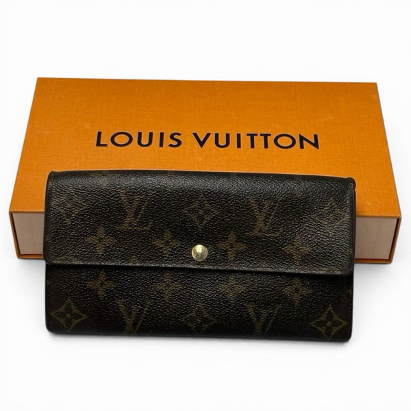Louis Vuitton Portefeuille Sarah Wallet - Brown, Leather