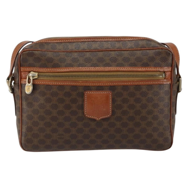 Celine Macadam Shoulder Bag - Brown/Gold, PVC Leather