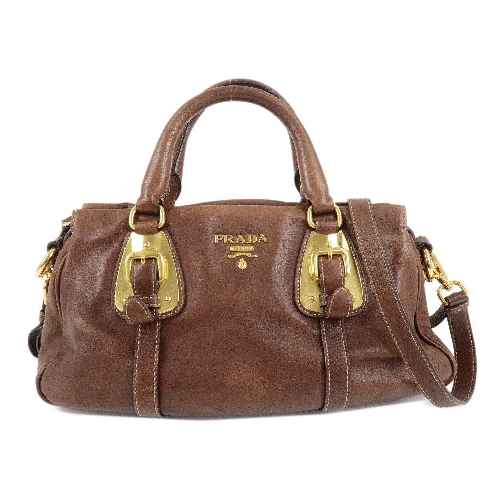 PRADA 2way bag - Brown, Leather