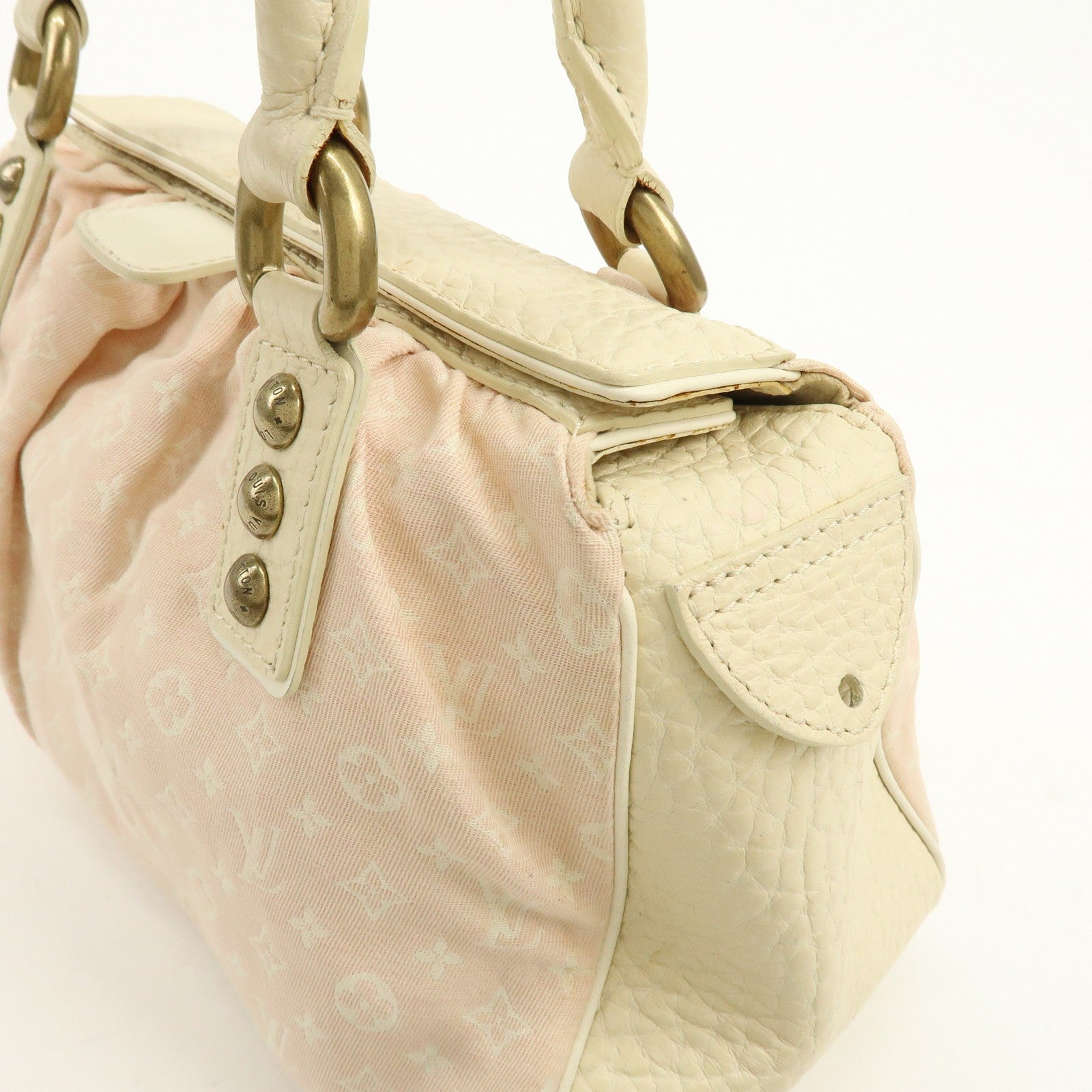 Louis Vuitton Monogram Mini Lin Trapez PM Handbag - Rose, Canvas 