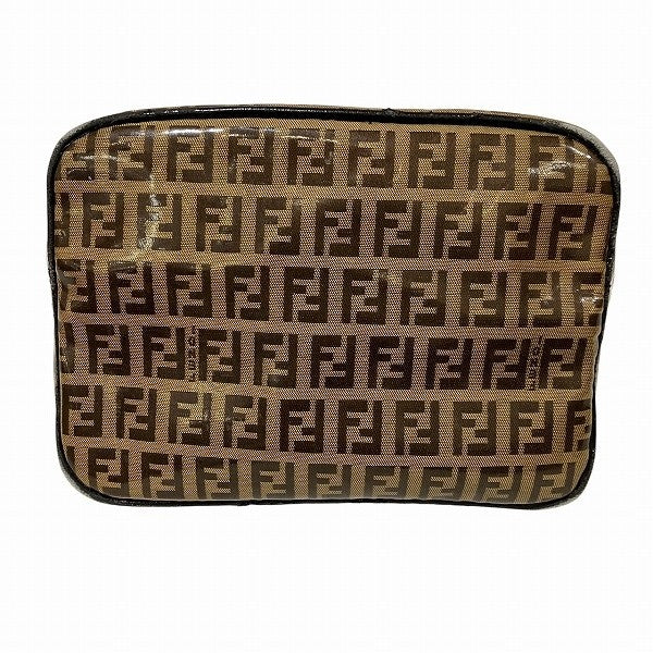 Fendi Zucchino Handbag - Brown, Patent Leather