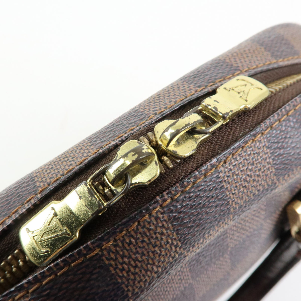 Louis Vuitton Saria Mini Handbag - Damier Ebene, Canvas Leather