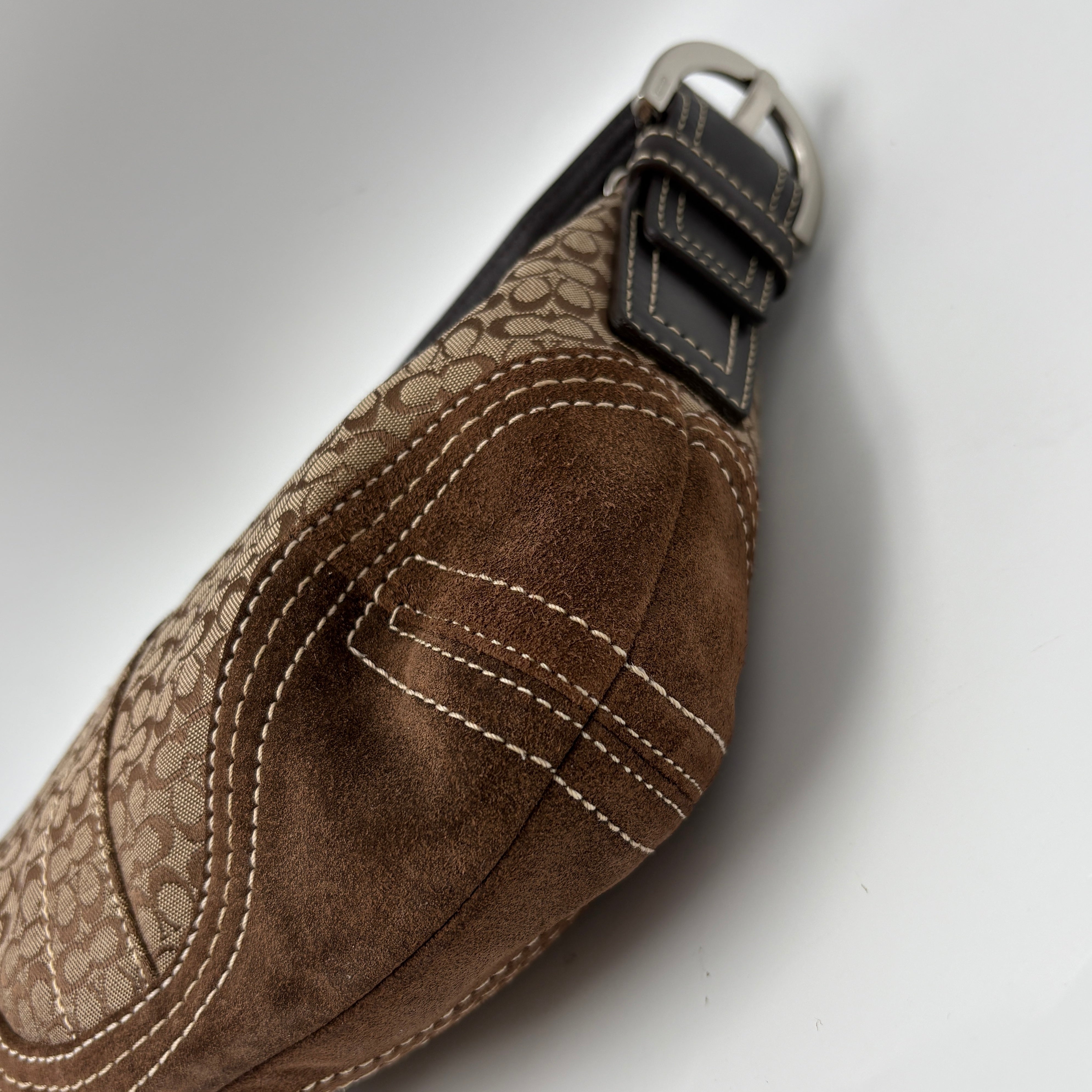 Coach Signature Suede brown bag
