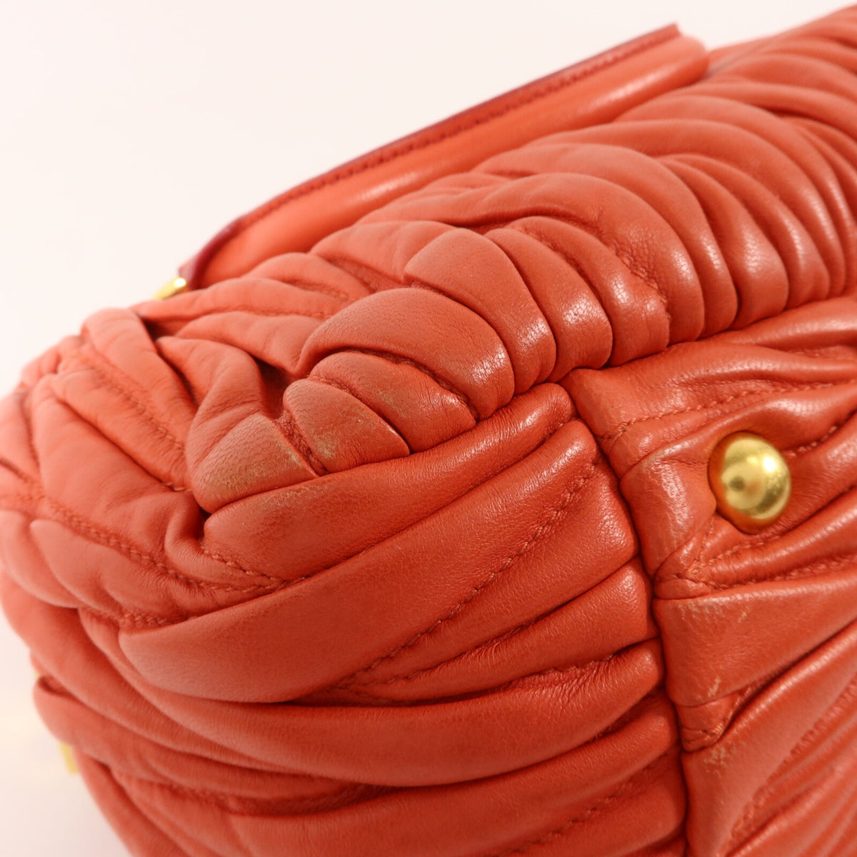 Miu Miu GHW 2 Way Shoulder Bag - Red, Lambskin Leather