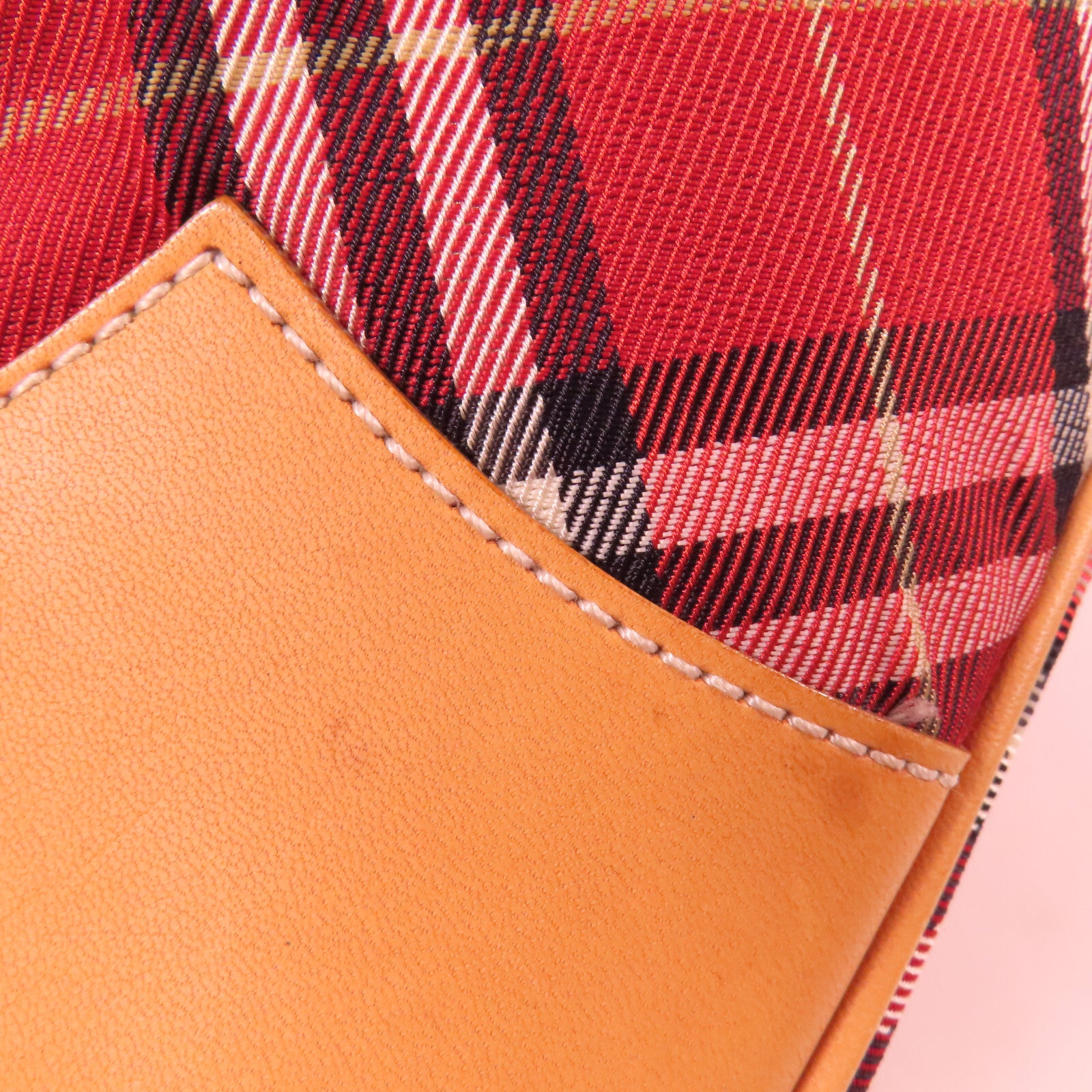 Burberry Blue Label SHW Handbag - Red, Canvas