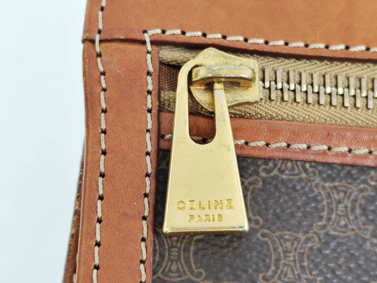 Celine Macadam Clutch Bag - Brown, Leather PVC