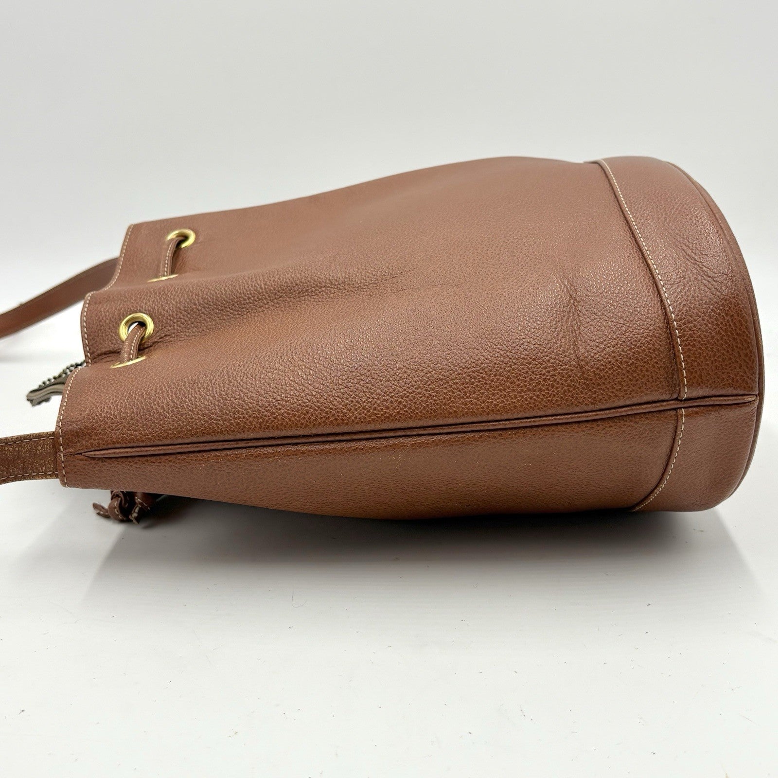 Saint Laurent Yves Cassandra Shoulder Bag - Brown, Leather 