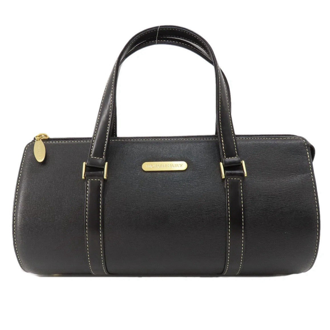 Burberry Vintage Hand Tote Bag - Black, Leather