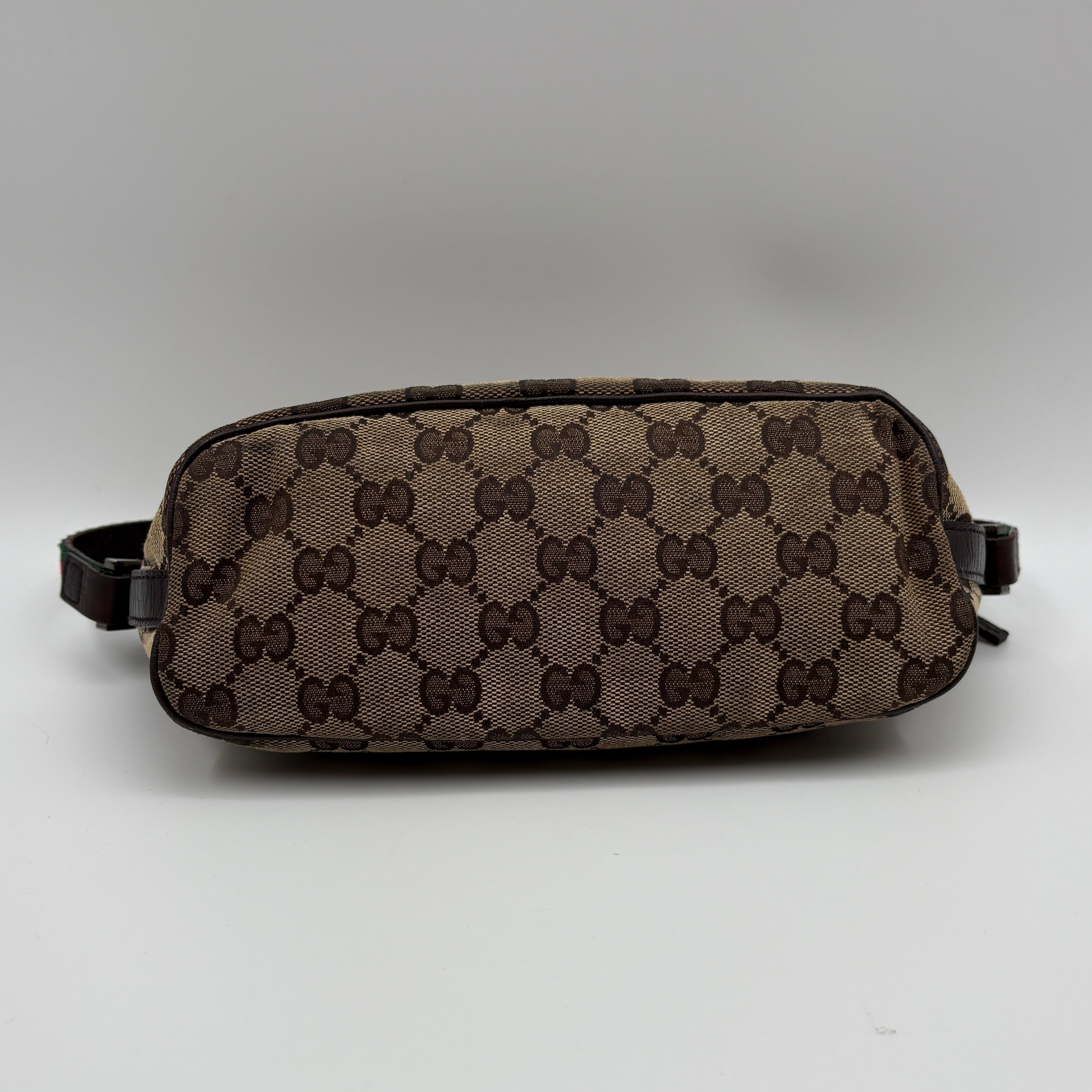 Boat bag GG Canvas Sherryline Beige Brown