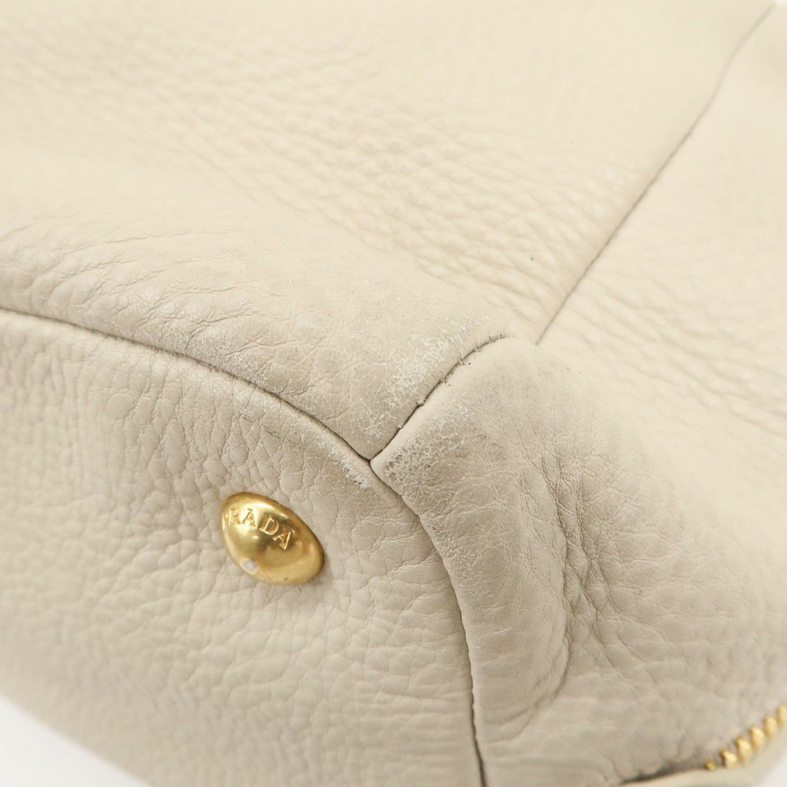 Prada 2Way Bag Hand Bag - Ivory, Leather