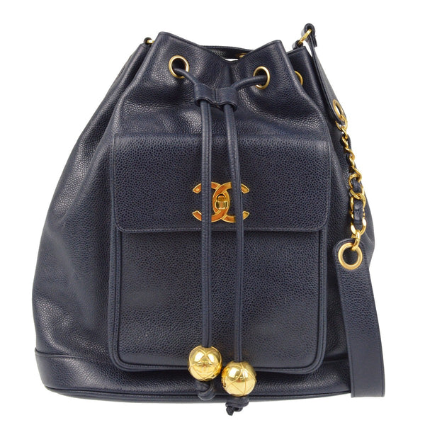 Chanel Bucket Shoulder Bag - Navy, Calfskin
