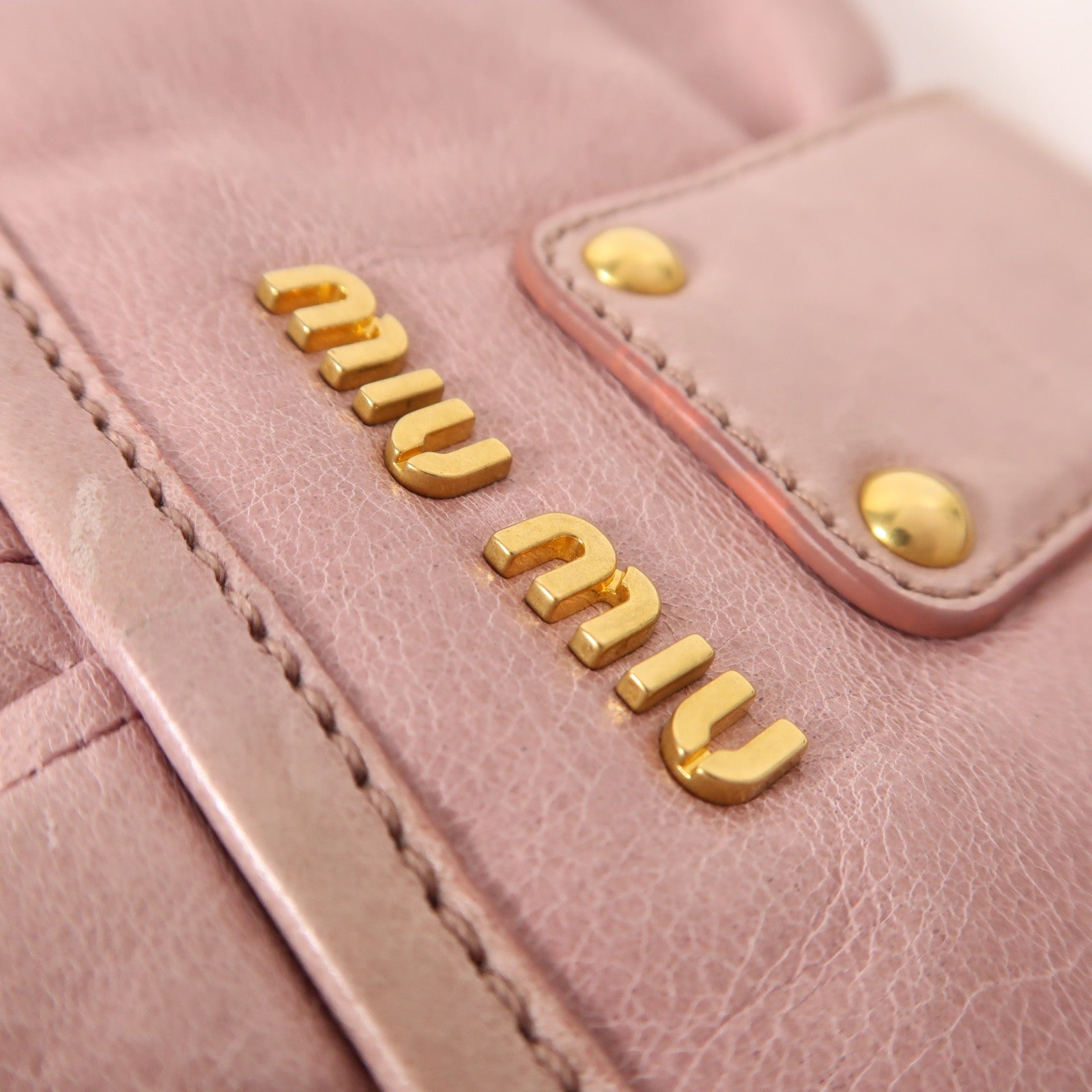 Miu Miu GHW Matelasse Coffer 2 Way Shoulder Bag - Pink, Calfskin Leather 