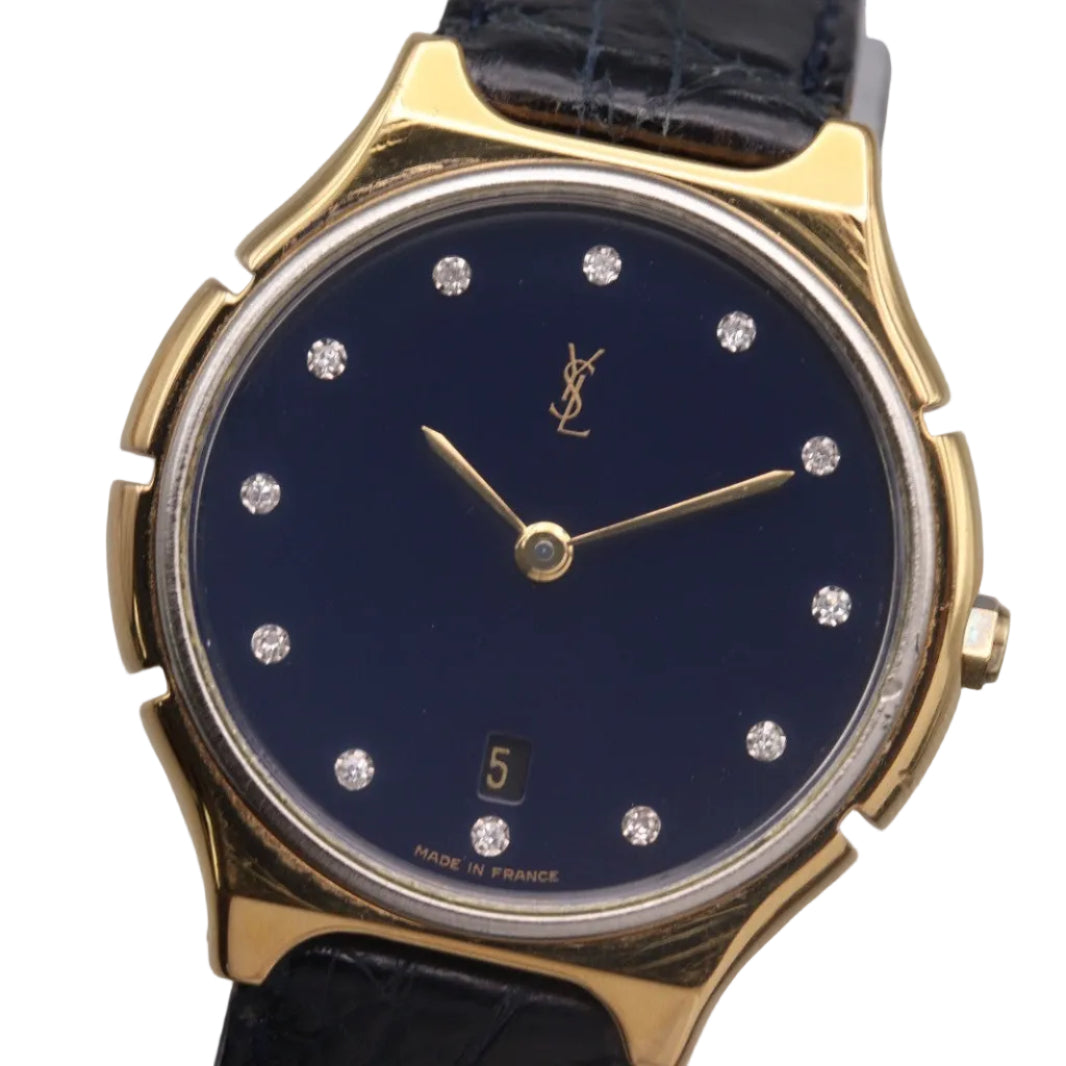 Yves Saint Laurent Yves Saint Laurent Wristwatch - Navy Blue, Stainless Steel