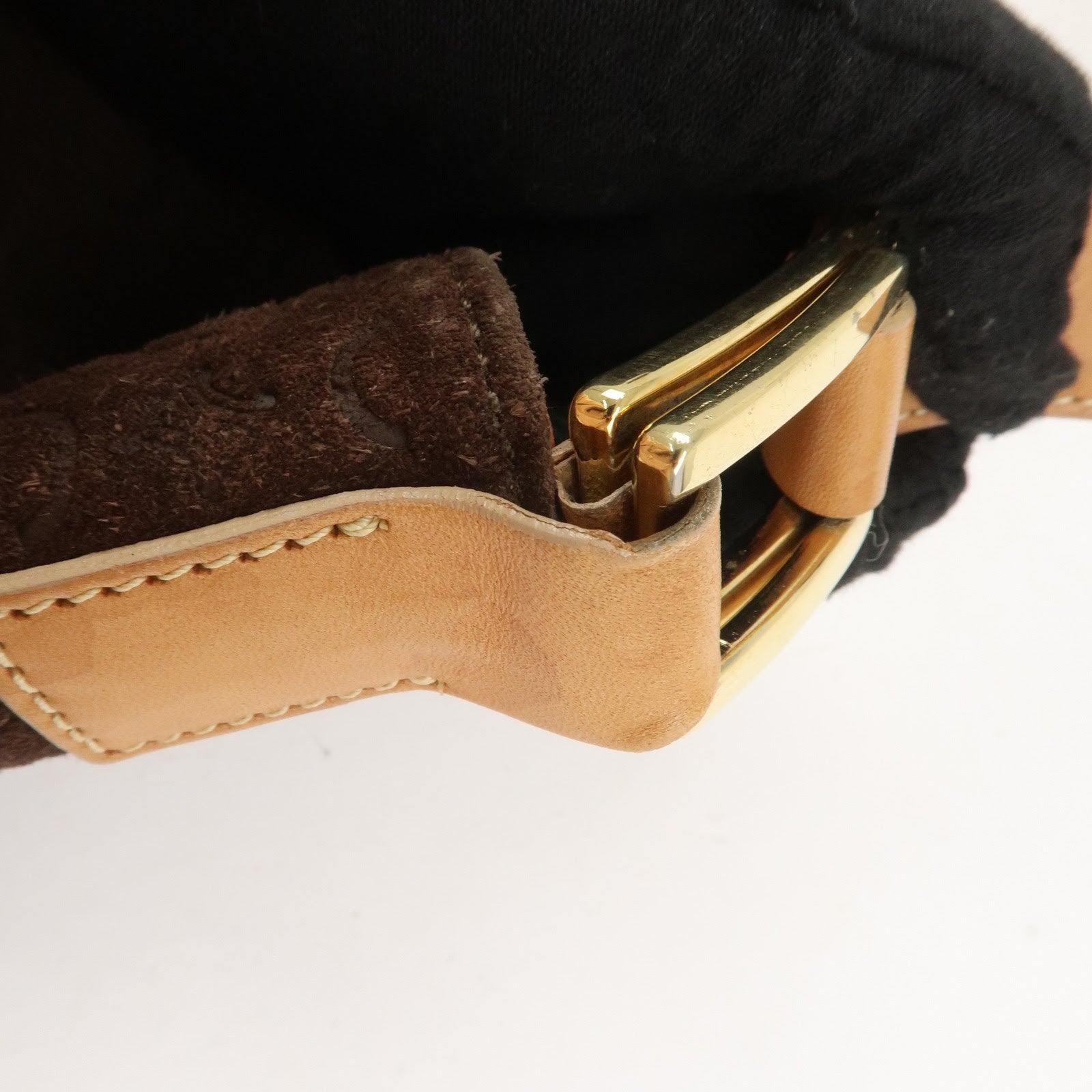 Celine C Macadam Shoulder Bag - Brown, Suede Leather 