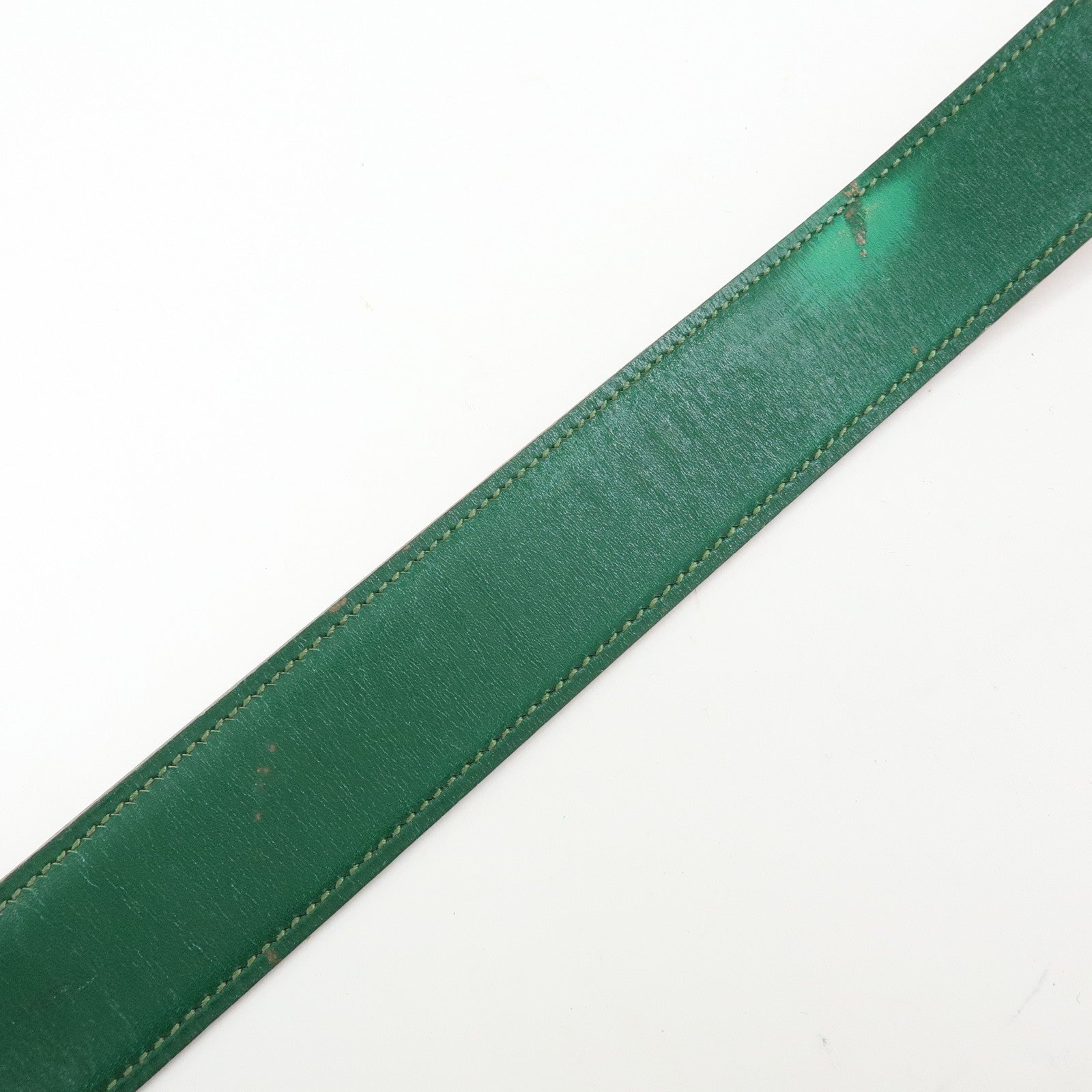 Hermès H Buckle Reversible Constance Belt - Gold Green, Veau Epsom Leather 