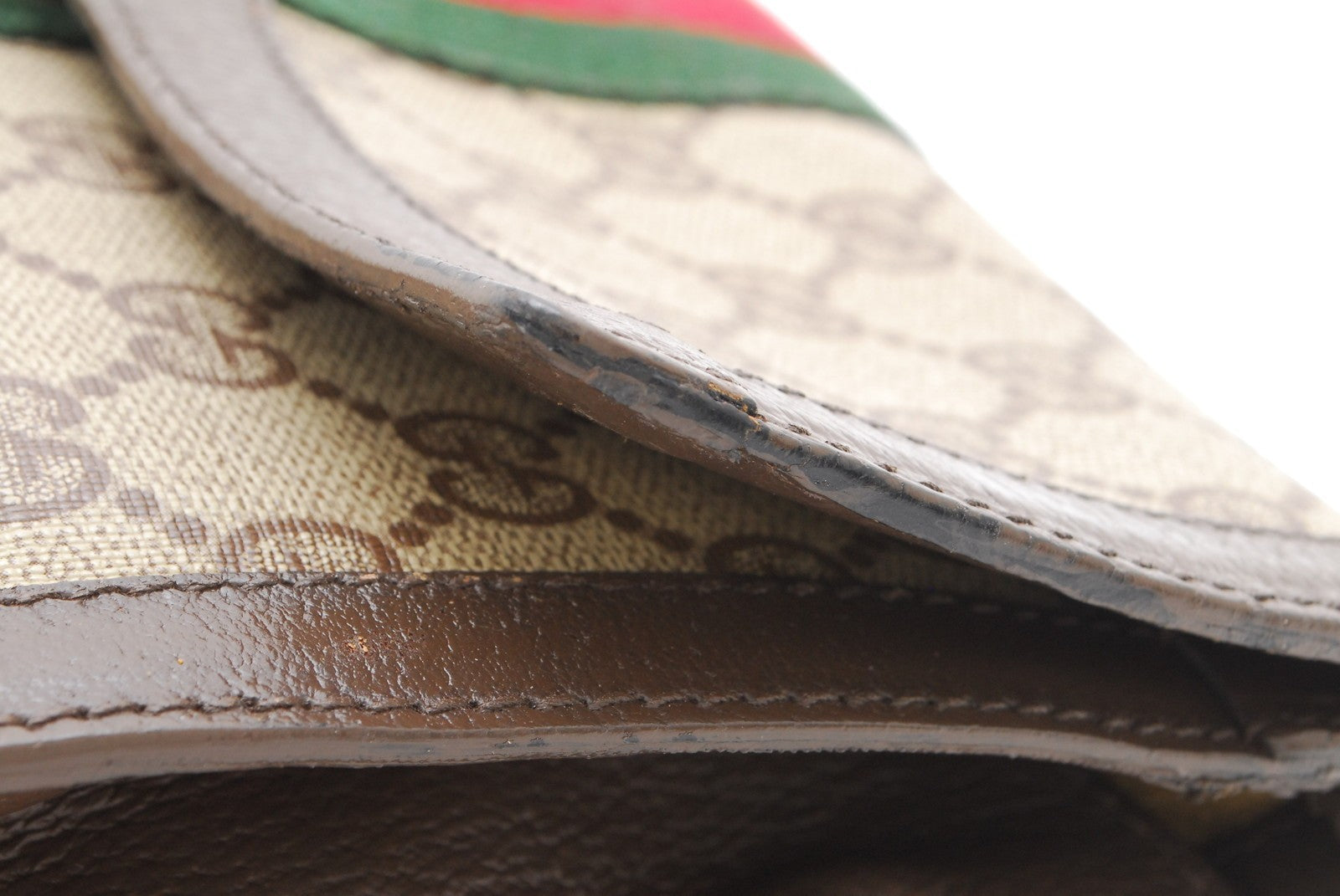 Gucci Sherry Clutch Bag - Beige, PVC Leather