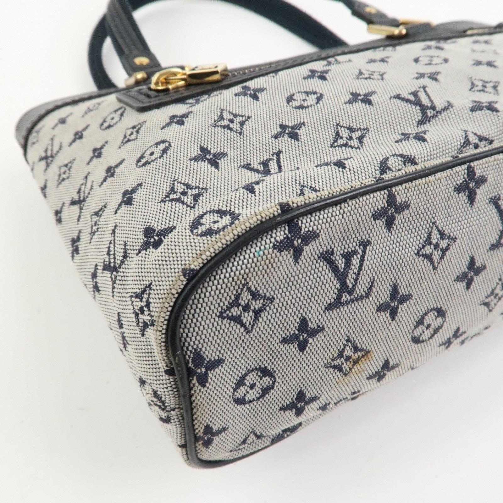 Louis Vuitton Monogram Mini Lin Lucille PM Hand Bag - Blue, Monogram Mini Canvas